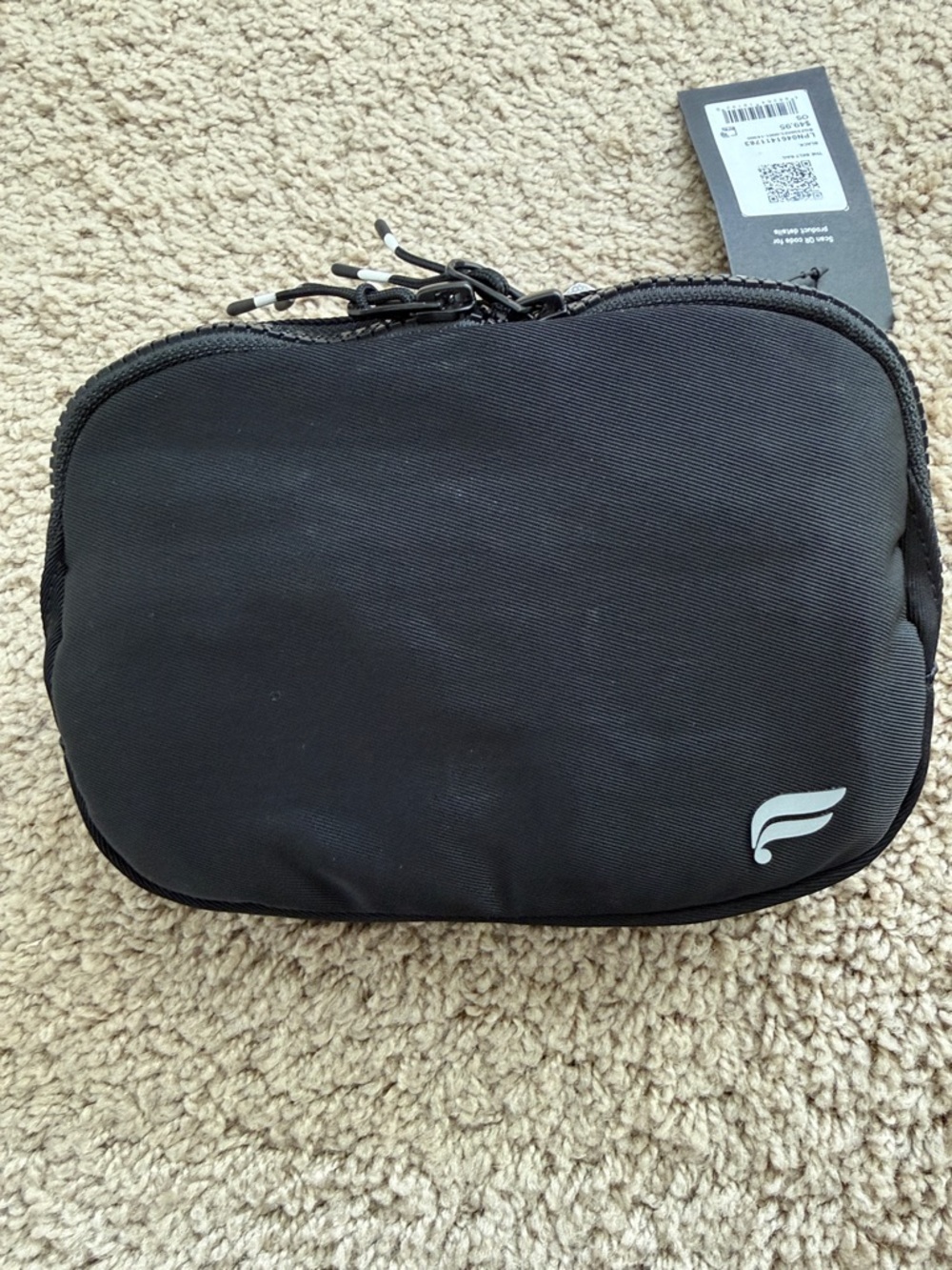 Fabletics Black Compact Crossbody Pouch with Reflective Logo